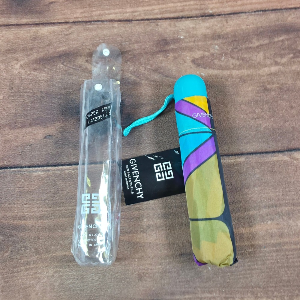 Givenchy Super Mini Umbrella OS Multicolor New With Tags One Touch K-75